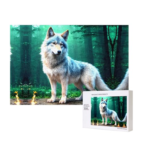 Poezjzw Wolf Klassisches Puzzle für Erwachsene, 300 Teile, Holzpuzzle, moderne Wohnkultur, intellektuelles Spiel, 40 x 28 cm Poezjzw Wolf Klassisches Puzzle für Erwachsene, 300 Teile, Holzpuzzle, moderne Wohnkultur, intellektuelles Spiel, 40 x 28 cm von POEZJZW
