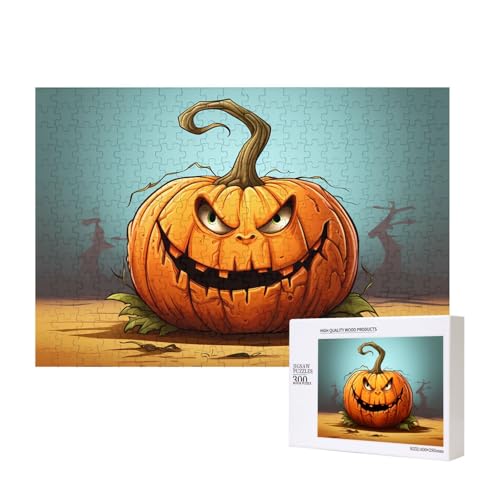 Poezjzw Wütende Kürbis-Bilder-Puzzles für Erwachsene, 300 Teile, Holzpuzzle für Familie, Freunde, Heimdekoration, Wandkunst, 15,7 x 27,9 cm Poezjzw Wütende Kürbis-Bilder-Puzzles für Erwachsene, 300 Teile, Holzpuzzle für Familie, Freunde, Heimdekoration, Wandkunst, 15,7 x 27,9 cm von POEZJZW