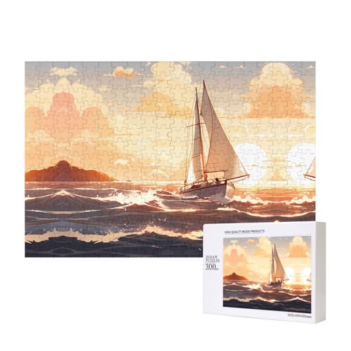 Poezjzw Yacht-Puzzles für Erwachsene, 300 Teile, Holzpuzzle für Familie, Freunde, Heimdekoration, Wandkunst, 15,7 x 27,9 cm Poezjzw Yacht-Puzzles für Erwachsene, 300 Teile, Holzpuzzle für Familie, Freunde, Heimdekoration, Wandkunst, 15,7 x 27,9 cm von POEZJZW