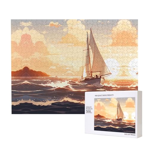Poezjzw Yacht-Puzzles für Erwachsene, 500 Teile, Holzpuzzle für Familie, Freunde, Heimdekoration, Wandkunst, 50 x 38 cm Poezjzw Yacht-Puzzles für Erwachsene, 500 Teile, Holzpuzzle für Familie, Freunde, Heimdekoration, Wandkunst, 50 x 38 cm von POEZJZW