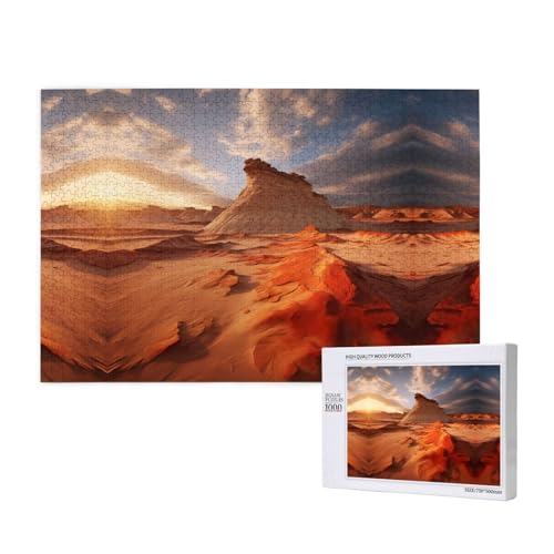 Poezjzw Yardang Puzzles für Erwachsene, 1000 Teile, Holzpuzzle für Familie, Freunde, Heimdekoration, Wandkunst, 75 x 50 cm Poezjzw Yardang Puzzles für Erwachsene, 1000 Teile, Holzpuzzle für Familie, Freunde, Heimdekoration, Wandkunst, 75 x 50 cm von POEZJZW