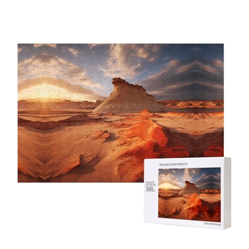 Poezjzw Yardang Puzzles für Erwachsene, 300 Teile, Holzpuzzle für Familie, Freunde, Heimdekoration, Wandkunst, 15,7 x 27,9 cm Poezjzw Yardang Puzzles für Erwachsene, 300 Teile, Holzpuzzle für Familie, Freunde, Heimdekoration, Wandkunst, 15,7 x 27,9 cm von POEZJZW