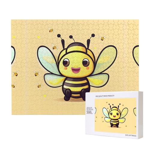 Poezjzw Yellow Bee Klassisches Puzzle für Erwachsene, 500 Teile, Holzpuzzle, moderne Wohnkultur, intellektuelles Spiel, 52 x 38 cm Poezjzw Yellow Bee Klassisches Puzzle für Erwachsene, 500 Teile, Holzpuzzle, moderne Wohnkultur, intellektuelles Spiel, 52 x 38 cm von POEZJZW