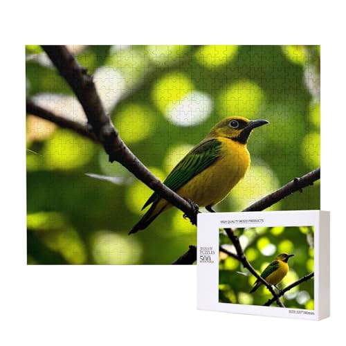 Poezjzw Yellow Bluebird Klassisches Puzzle für Erwachsene, 500 Teile, Holzpuzzle, moderne Wohnkultur, intellektuelles Spiel, 52 x 38 cm Poezjzw Yellow Bluebird Klassisches Puzzle für Erwachsene, 500 Teile, Holzpuzzle, moderne Wohnkultur, intellektuelles Spiel, 52 x 38 cm von POEZJZW
