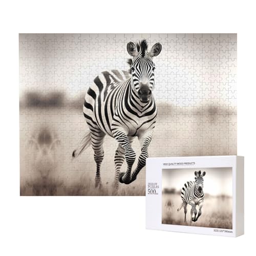 Poezjzw Zebra Laufpuzzle für Erwachsene, 500 Teile, Holzpuzzle für Familie, Freunde, Heimdekoration, Wandkunst, 50 x 38 cm Poezjzw Zebra Laufpuzzle für Erwachsene, 500 Teile, Holzpuzzle für Familie, Freunde, Heimdekoration, Wandkunst, 50 x 38 cm von POEZJZW