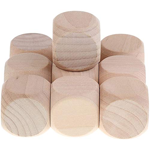POFET 10 Stück Leere Holzwürfel D6 3 cm Spielwürfel für DIY-Dekorations- und Bastelprojekte POFET 10 Stück Leere Holzwürfel D6 3 cm Spielwürfel für DIY-Dekorations- und Bastelprojekte von POFET