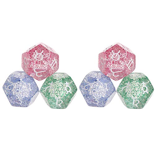 POFET 2 Set 6-teilige mehrfarbige 12-seitige Harzwürfel Astrologie Tarot Constellation Divination,astrologische Würfel für Sternbild Wahrsagung Zubehör POFET 2 Set 6-teilige mehrfarbige 12-seitige Harzwürfel Astrologie Tarot Constellation Divination,astrologische Würfel für Sternbild Wahrsagung Zubehör von POFET