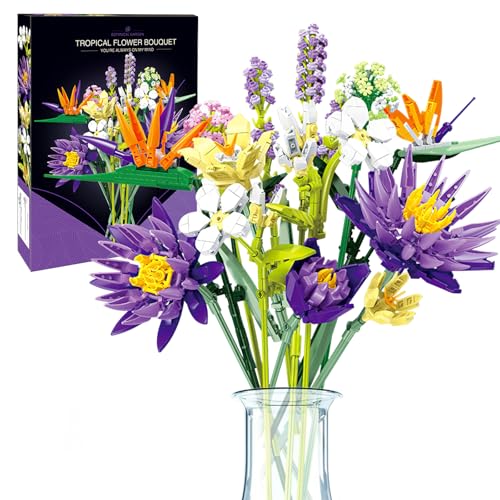 POFIBO 891 Teile Blumen Bauspielzeugsets - Blauer Lotus Klemmbausteine, Nie Verwelken und Pflegeleicht, Als Geschenk für Alle POFIBO 891 Teile Blumen Bauspielzeugsets - Blauer Lotus Klemmbausteine, Nie Verwelken und Pflegeleicht, Als Geschenk für Alle von POFIBO