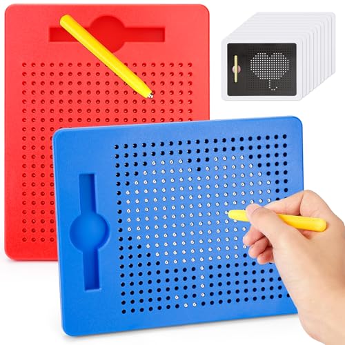 POFIBO Magnetische Zeichentafel - 2 Stück Magnetisches Zeichenbrett mit Kugeln und Stift Kleine Magnetische Maltafel Zaubertafel Reise Kinder Magnettafel Pädagogische Magnetspiel Geschenke für Kinder POFIBO Magnetische Zeichentafel - 2 Stück Magnetisches Zeichenbrett mit Kugeln und Stift Kleine Magnetische Maltafel Zaubertafel Reise Kinder Magnettafel Pädagogische Magnetspiel Geschenke für Kinder von POFIBO