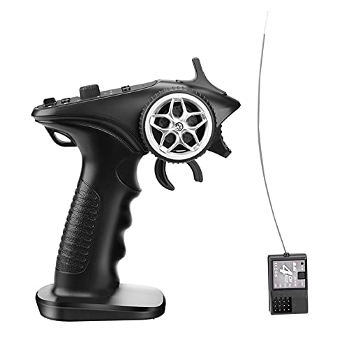 POHOVE RC Boot Radio Transmitter 4CH 2.4Ghz Fernbedienung Digital Radio Transmitter mit Empfänger für RC Auto Boot Tanks Controller Transmitter von POHOVE