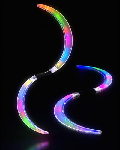 LED POI Stäbe S-Form mit 241 Farblichtmodi USB Wiederaufladbar Jonglieren Magic LED S-Staffs Farben, Tiefgreifender Visueller Effekt Zirkus Spielzeug LED POI Stäbe S-Form mit 241 Farblichtmodi USB Wiederaufladbar Jonglieren Magic LED S-Staffs Farben, Tiefgreifender Visueller Effekt Zirkus Spielzeug von POILOVES