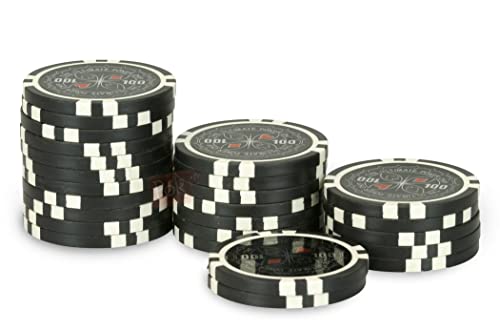 Rolle mit 25 Chips Ultimate Poker Chips 100, Schwarz Rolle mit 25 Chips Ultimate Poker Chips 100, Schwarz von POKEO