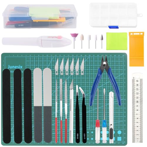 POKIENE Gundam Modellbau-Werkzeuge, 32-teiliges Modellwerkzeug-Set, Modell-Werkzeug-Set, Basiswerkzeuge, Bastelset, Hobby-Bauwerkzeug-Set für Gundam, Auto-Modellbau, Reparatur und Befestigung POKIENE Gundam Modellbau-Werkzeuge, 32-teiliges Modellwerkzeug-Set, Modell-Werkzeug-Set, Basiswerkzeuge, Bastelset, Hobby-Bauwerkzeug-Set für Gundam, Auto-Modellbau, Reparatur und Befestigung von POKIENE