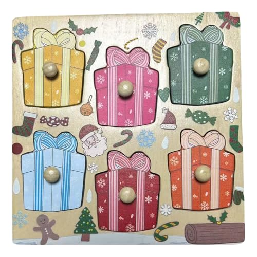 Montessori Spielzeug ab 1 Jahr – Holzpuzzle ab 1 Jahr Weihnachten – Montessori Spielzeug Baby – Holzspielzeug ab 1 Jahr für 12–36 Monate Mädchen & Jungen Geschenk von POKOPIA