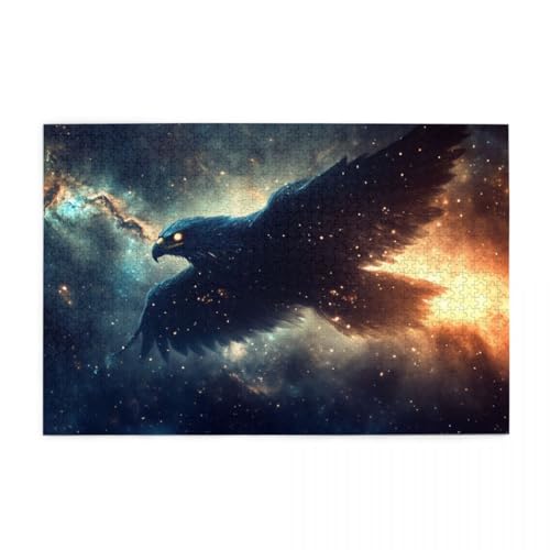 Adler am Sternenhimmel Puzzle 1000 Teile, Holzpuzzles für Erwachsene und Kinder Geschenk, Impossible Puzzle, Geschicklichkeitsspiele Adler am Sternenhimmel Puzzle 1000 Teile, Holzpuzzles für Erwachsene und Kinder Geschenk, Impossible Puzzle, Geschicklichkeitsspiele von POKXAEU