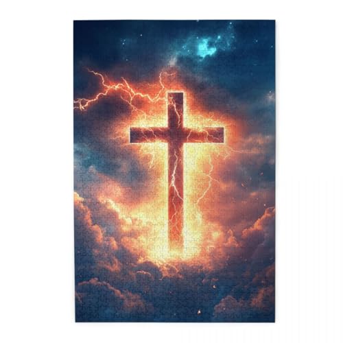 Blitz-Donnerkreuz Puzzle 1000 Teile, Holzpuzzles für Erwachsene und Kinder Geschenk, Impossible Puzzle, Geschicklichkeitsspiele Blitz-Donnerkreuz Puzzle 1000 Teile, Holzpuzzles für Erwachsene und Kinder Geschenk, Impossible Puzzle, Geschicklichkeitsspiele von POKXAEU