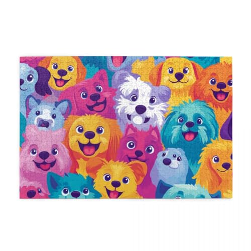 Bunter Cartoon-Hund Holzpuzzles 1000 Teile perfekt für Game Nights Geschicklichkeitsspiel für die ganze Familie Raumdekoration Bunter Cartoon-Hund Holzpuzzles 1000 Teile perfekt für Game Nights Geschicklichkeitsspiel für die ganze Familie Raumdekoration von POKXAEU