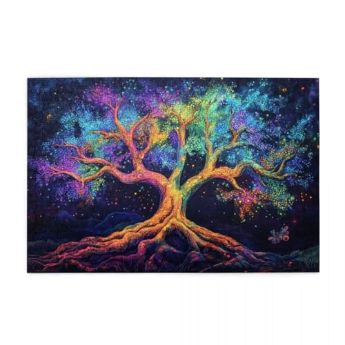 Bunter Fantasy-Lebensbaum Holzpuzzles 1000 Teile perfekt für Game Nights Geschicklichkeitsspiel für die ganze Familie Raumdekoration Bunter Fantasy-Lebensbaum Holzpuzzles 1000 Teile perfekt für Game Nights Geschicklichkeitsspiel für die ganze Familie Raumdekoration von POKXAEU