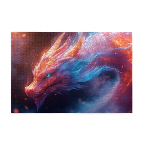 Bunter Fantasy-Orientalischer Drache Puzzle 1000 Teile, Holzpuzzles für Erwachsene, Impossible Puzzle perfekt für Game Nights, Familie Und Freunde Bunter Fantasy-Orientalischer Drache Puzzle 1000 Teile, Holzpuzzles für Erwachsene, Impossible Puzzle perfekt für Game Nights, Familie Und Freunde von POKXAEU