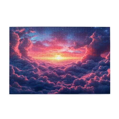Bunter Himmel-Sonnenuntergang Holzpuzzles 1000 Teile perfekt für Game Nights Geschicklichkeitsspiel für die ganze Familie Raumdekoration Bunter Himmel-Sonnenuntergang Holzpuzzles 1000 Teile perfekt für Game Nights Geschicklichkeitsspiel für die ganze Familie Raumdekoration von POKXAEU