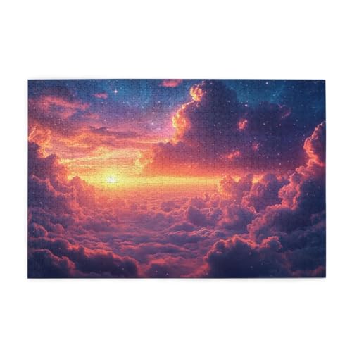 Bunter Himmel-Sonnenuntergang Puzzles für Erwachsene 1000 Teile für Heimdekoration, Geschenke, Familien-Puzzle, perfekt für Spieleabende Bunter Himmel-Sonnenuntergang Puzzles für Erwachsene 1000 Teile für Heimdekoration, Geschenke, Familien-Puzzle, perfekt für Spieleabende von POKXAEU
