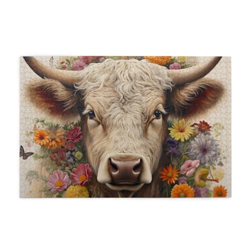 Buntes Wildblumenrind Holzpuzzles 1000 Teile perfekt für Game Nights Geschicklichkeitsspiel für die ganze Familie Raumdekoration Buntes Wildblumenrind Holzpuzzles 1000 Teile perfekt für Game Nights Geschicklichkeitsspiel für die ganze Familie Raumdekoration von POKXAEU