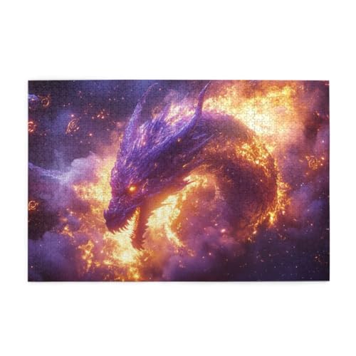 Burning Purple Dragon Holzpuzzles 1000 Teile perfekt für Game Nights Geschicklichkeitsspiel für die ganze Familie Raumdekoration Burning Purple Dragon Holzpuzzles 1000 Teile perfekt für Game Nights Geschicklichkeitsspiel für die ganze Familie Raumdekoration von POKXAEU