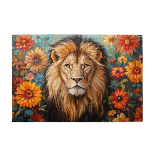 Colorful Chrysanthemum Animal Lion Holzpuzzles 1000 Teile perfekt für Game Nights Geschicklichkeitsspiel für die ganze Familie Raumdekoration Colorful Chrysanthemum Animal Lion Holzpuzzles 1000 Teile perfekt für Game Nights Geschicklichkeitsspiel für die ganze Familie Raumdekoration von POKXAEU