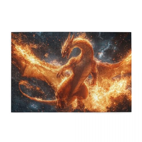 Fantasy Animals Flame Dragon Puzzle 1000 Teile, Holzpuzzles für Erwachsene und Kinder Geschenk, Impossible Puzzle, Geschicklichkeitsspiele Fantasy Animals Flame Dragon Puzzle 1000 Teile, Holzpuzzles für Erwachsene und Kinder Geschenk, Impossible Puzzle, Geschicklichkeitsspiele von POKXAEU