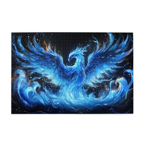 Fantasy-Blauer Phönix Holzpuzzles 1000 Teile perfekt für Game Nights Geschicklichkeitsspiel für die ganze Familie Raumdekoration Fantasy-Blauer Phönix Holzpuzzles 1000 Teile perfekt für Game Nights Geschicklichkeitsspiel für die ganze Familie Raumdekoration von POKXAEU