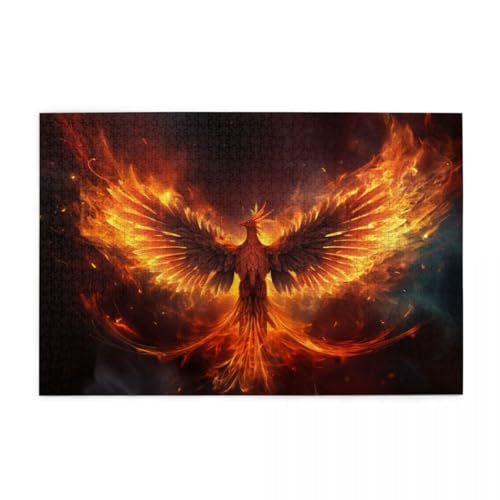 Fantasy-Feuer-Phönix Wooden Puzzle 1000 Teile, Impossible Puzzle für Erwachsene Geschenk für Erwachsene Familie und Freunde Fantasy-Feuer-Phönix Wooden Puzzle 1000 Teile, Impossible Puzzle für Erwachsene Geschenk für Erwachsene Familie und Freunde von POKXAEU