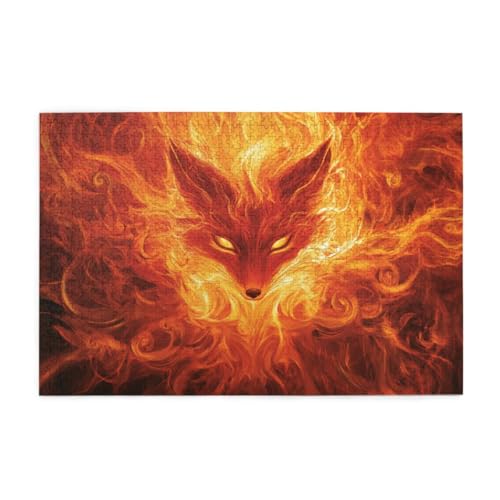Fantasy-Fuchsflamme Puzzle 1000 Teile, Holzpuzzles für Erwachsene und Kinder Geschenk, Impossible Puzzle, Geschicklichkeitsspiele Fantasy-Fuchsflamme Puzzle 1000 Teile, Holzpuzzles für Erwachsene und Kinder Geschenk, Impossible Puzzle, Geschicklichkeitsspiele von POKXAEU