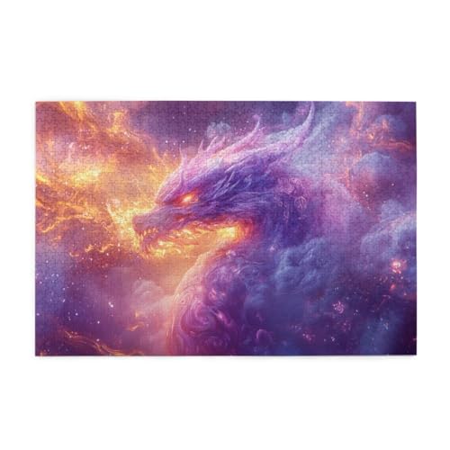 Fantasy Purple Cloud Dragon Holzpuzzles 1000 Teile perfekt für Game Nights Geschicklichkeitsspiel für die ganze Familie Raumdekoration Fantasy Purple Cloud Dragon Holzpuzzles 1000 Teile perfekt für Game Nights Geschicklichkeitsspiel für die ganze Familie Raumdekoration von POKXAEU