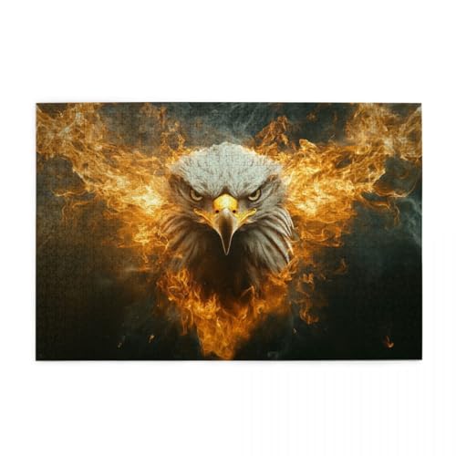 Flammen-Adlerkopf Wooden Puzzle 1000 Teile, Impossible Puzzle für Erwachsene Geschenk für Erwachsene Familie und Freunde Flammen-Adlerkopf Wooden Puzzle 1000 Teile, Impossible Puzzle für Erwachsene Geschenk für Erwachsene Familie und Freunde von POKXAEU