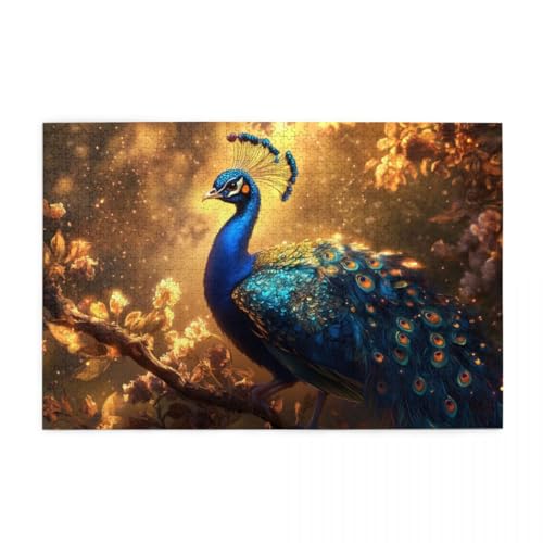 Goldener Lichtpfau Puzzle 1000 Teile, Holzpuzzles für Erwachsene und Kinder Geschenk, Impossible Puzzle, Geschicklichkeitsspiele Goldener Lichtpfau Puzzle 1000 Teile, Holzpuzzles für Erwachsene und Kinder Geschenk, Impossible Puzzle, Geschicklichkeitsspiele von POKXAEU