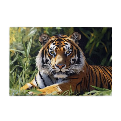 Moderne Dschungeltiger-Kunst Puzzle 1000 Teile, Holzpuzzles für Erwachsene und Kinder Geschenk, Impossible Puzzle, Geschicklichkeitsspiele Moderne Dschungeltiger-Kunst Puzzle 1000 Teile, Holzpuzzles für Erwachsene und Kinder Geschenk, Impossible Puzzle, Geschicklichkeitsspiele von POKXAEU