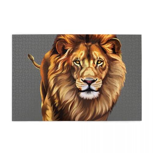Moderne Kunst: Löwe Puzzle 1000 Teile, Holzpuzzles für Erwachsene, Impossible Puzzle perfekt für Game Nights, Familie Und Freunde Moderne Kunst: Löwe Puzzle 1000 Teile, Holzpuzzles für Erwachsene, Impossible Puzzle perfekt für Game Nights, Familie Und Freunde von POKXAEU