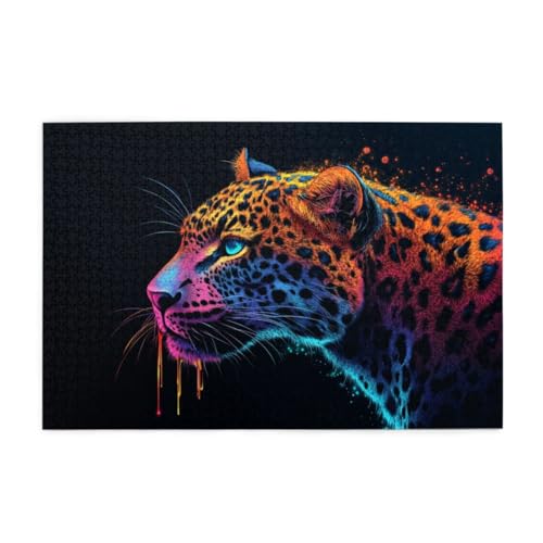 Moderne Leoparden-Tierkunst Puzzles für Erwachsene 1000 Teile für Heimdekoration, Geschenke, Familien-Puzzle, perfekt für Spieleabende Moderne Leoparden-Tierkunst Puzzles für Erwachsene 1000 Teile für Heimdekoration, Geschenke, Familien-Puzzle, perfekt für Spieleabende von POKXAEU
