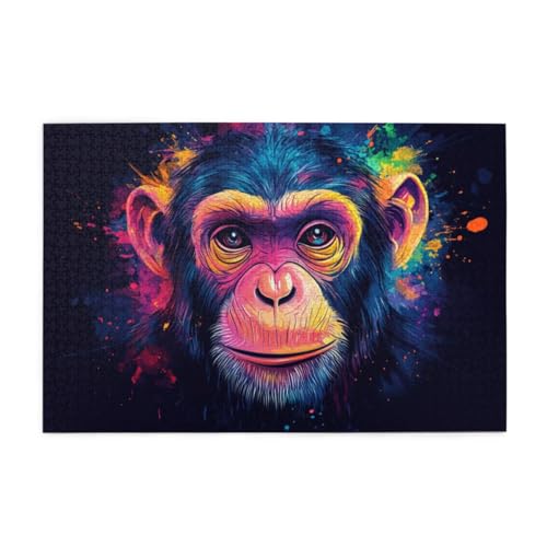 Moderner Graffiti-Schimpanse Puzzles für Erwachsene 1000 Teile für Heimdekoration, Geschenke, Familien-Puzzle, perfekt für Spieleabende Moderner Graffiti-Schimpanse Puzzles für Erwachsene 1000 Teile für Heimdekoration, Geschenke, Familien-Puzzle, perfekt für Spieleabende von POKXAEU