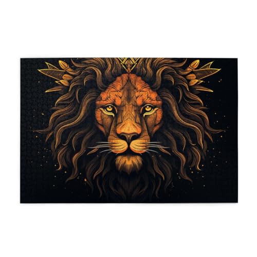 Modernes Löwengemälde Holzpuzzles 1000 Teile perfekt für Game Nights Geschicklichkeitsspiel für die ganze Familie Raumdekoration Modernes Löwengemälde Holzpuzzles 1000 Teile perfekt für Game Nights Geschicklichkeitsspiel für die ganze Familie Raumdekoration von POKXAEU