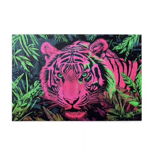 Neon-Dschungeltiger Puzzle 1000 Teile, Holzpuzzles für Erwachsene und Kinder Geschenk, Impossible Puzzle, Geschicklichkeitsspiele Neon-Dschungeltiger Puzzle 1000 Teile, Holzpuzzles für Erwachsene und Kinder Geschenk, Impossible Puzzle, Geschicklichkeitsspiele von POKXAEU