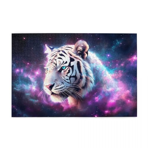Neon-kosmischer weißer Tiger Puzzles für Erwachsene 1000 Teile für Heimdekoration, Geschenke, Familien-Puzzle, perfekt für Spieleabende Neon-kosmischer weißer Tiger Puzzles für Erwachsene 1000 Teile für Heimdekoration, Geschenke, Familien-Puzzle, perfekt für Spieleabende von POKXAEU