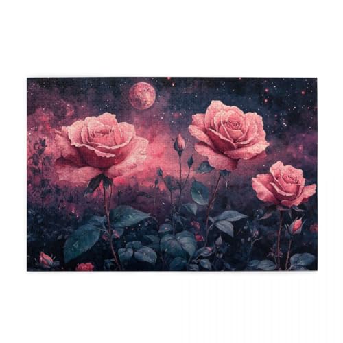 Oil Painting Blood Moon Rose Puzzle 1000 Teile, Holzpuzzles für Erwachsene und Kinder Geschenk, Impossible Puzzle, Geschicklichkeitsspiele Oil Painting Blood Moon Rose Puzzle 1000 Teile, Holzpuzzles für Erwachsene und Kinder Geschenk, Impossible Puzzle, Geschicklichkeitsspiele von POKXAEU