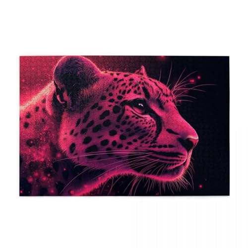 Rosa Leoparden-Tier Puzzle 1000 Teile, Holzpuzzles für Erwachsene, Impossible Puzzle perfekt für Game Nights, Familie Und Freunde Rosa Leoparden-Tier Puzzle 1000 Teile, Holzpuzzles für Erwachsene, Impossible Puzzle perfekt für Game Nights, Familie Und Freunde von POKXAEU