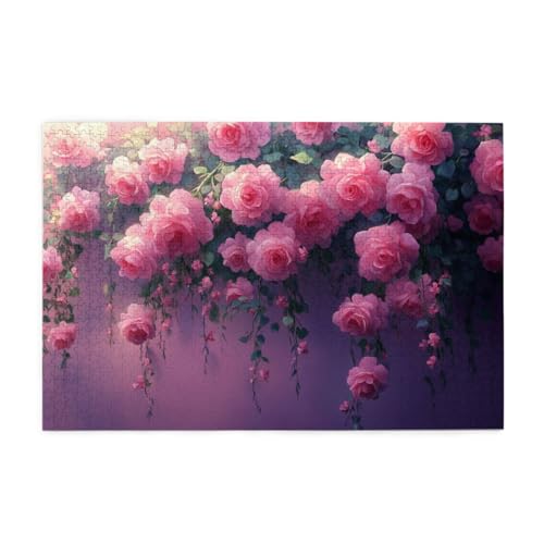 Rosa Rosenranke Puzzle 1000 Teile, Holzpuzzles für Erwachsene, Impossible Puzzle perfekt für Game Nights, Familie Und Freunde Rosa Rosenranke Puzzle 1000 Teile, Holzpuzzles für Erwachsene, Impossible Puzzle perfekt für Game Nights, Familie Und Freunde von POKXAEU