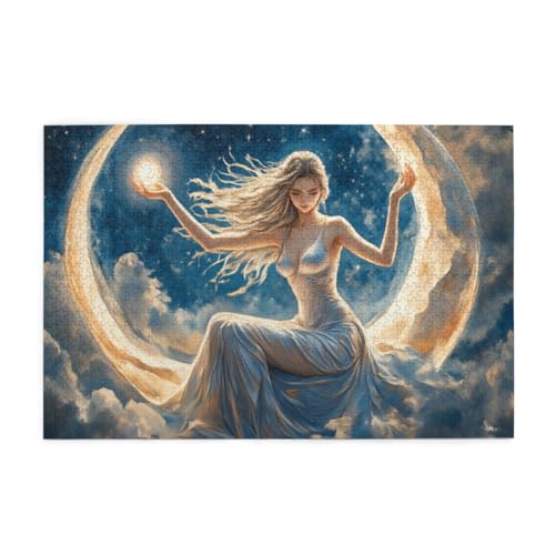 Schöne Mondgöttin Holzpuzzles 1000 Teile perfekt für Game Nights Geschicklichkeitsspiel für die ganze Familie Raumdekoration Schöne Mondgöttin Holzpuzzles 1000 Teile perfekt für Game Nights Geschicklichkeitsspiel für die ganze Familie Raumdekoration von POKXAEU