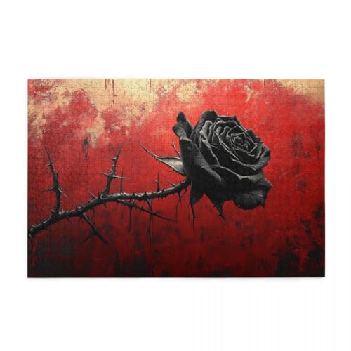 Schwarzdornrose Wooden Puzzle 1000 Teile, Impossible Puzzle für Erwachsene Geschenk für Erwachsene Familie und Freunde Schwarzdornrose Wooden Puzzle 1000 Teile, Impossible Puzzle für Erwachsene Geschenk für Erwachsene Familie und Freunde von POKXAEU