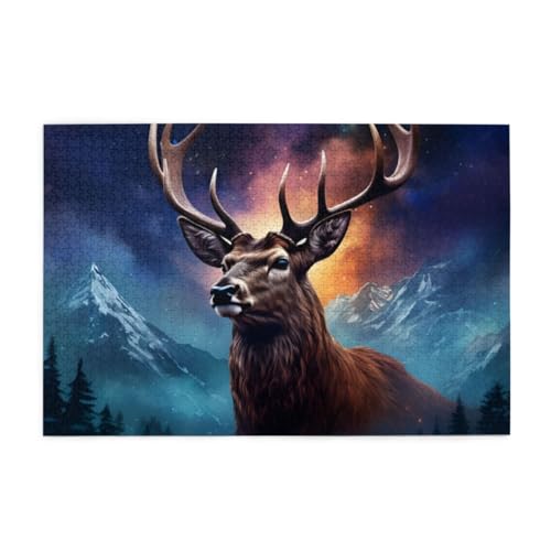 Sternenhimmel mit schneebedeckten Bergen Holzpuzzles 1000 Teile perfekt für Game Nights Geschicklichkeitsspiel für die ganze Familie Raumdekoration Sternenhimmel mit schneebedeckten Bergen Holzpuzzles 1000 Teile perfekt für Game Nights Geschicklichkeitsspiel für die ganze Familie Raumdekoration von POKXAEU