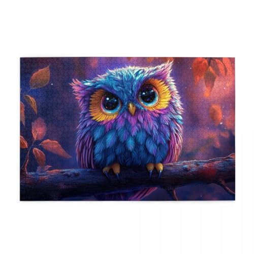 Süße Bunte Eule Puzzle 1000 Teile, Holzpuzzles für Erwachsene und Kinder Geschenk, Impossible Puzzle, Geschicklichkeitsspiele Süße Bunte Eule Puzzle 1000 Teile, Holzpuzzles für Erwachsene und Kinder Geschenk, Impossible Puzzle, Geschicklichkeitsspiele von POKXAEU