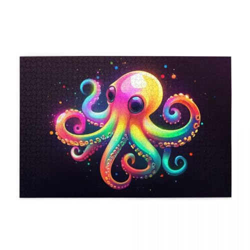 Süßer Cartoon-Bunter Oktopus Puzzle 1000 Teile, Holzpuzzles für Erwachsene, Impossible Puzzle perfekt für Game Nights, Familie Und Freunde Süßer Cartoon-Bunter Oktopus Puzzle 1000 Teile, Holzpuzzles für Erwachsene, Impossible Puzzle perfekt für Game Nights, Familie Und Freunde von POKXAEU